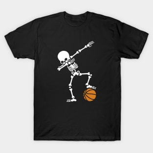 Dab dabbing skeleton football basketball T-Shirt